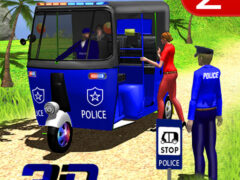 Police Auto Rickshaw Taxi Game
