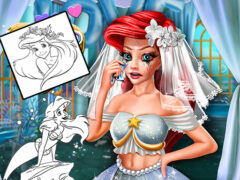 Coloring Book for Ariel Mermaid